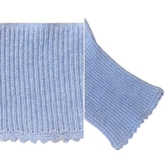 NWT Something Navy Embroidered Mock Neck Sweater, Blue, Size L - Picture 12 of 15